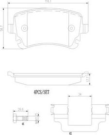 Brembo P85143N - Kit pastiglie freno, Freno a disco autozon.pro