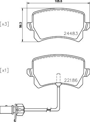 Brembo P 85 142 - Kit pastiglie freno, Freno a disco autozon.pro