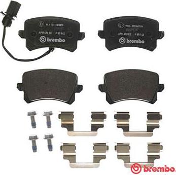 Brembo P 85 142 - Kit pastiglie freno, Freno a disco autozon.pro