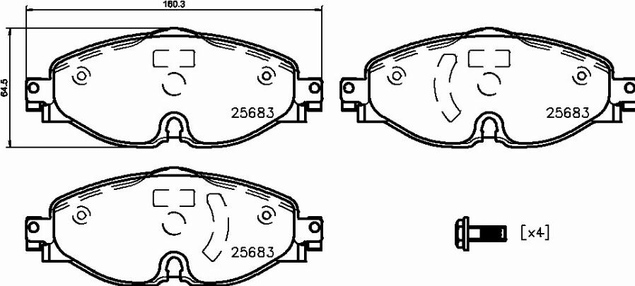 Brembo P 85 147E - Kit pastiglie freno, Freno a disco autozon.pro