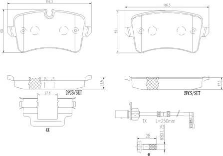 Brembo P85150N - Kit pastiglie freno, Freno a disco autozon.pro