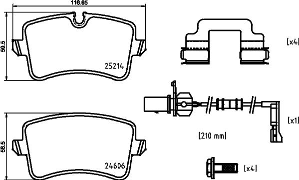 Brembo P 85 150 - Kit pastiglie freno, Freno a disco autozon.pro