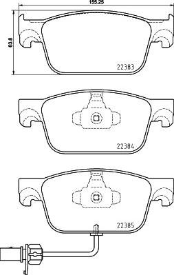 Brembo P 85 153X - Kit pastiglie freno, Freno a disco autozon.pro