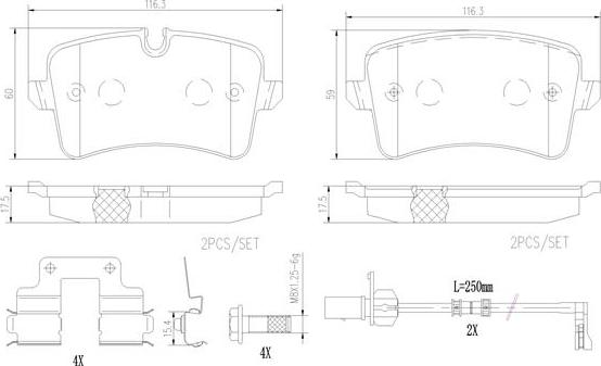 Brembo P85157N - Kit pastiglie freno, Freno a disco autozon.pro