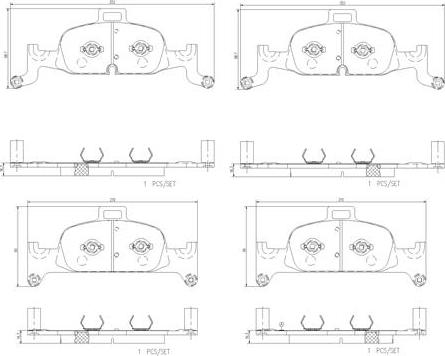 Brembo P85164N - Kit pastiglie freno, Freno a disco autozon.pro