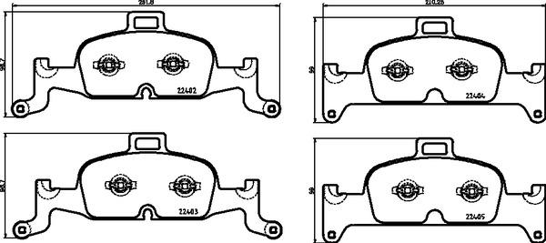 Brembo P 85 164 - Kit pastiglie freno, Freno a disco autozon.pro