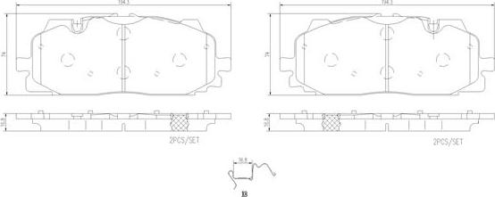 Brembo P85165N - Kit pastiglie freno, Freno a disco autozon.pro