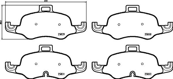 Brembo P 85 160 - Kit pastiglie freno, Freno a disco autozon.pro