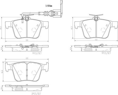 Brembo P85162N - Kit pastiglie freno, Freno a disco autozon.pro