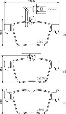 Brembo P 85 162 - Kit pastiglie freno, Freno a disco autozon.pro