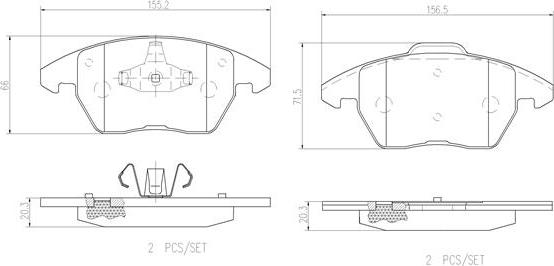 Brembo P85105N - Kit pastiglie freno, Freno a disco autozon.pro