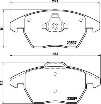 Brembo P 85 105 - Kit pastiglie freno, Freno a disco autozon.pro