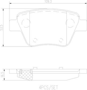 Brembo P85114N - Kit pastiglie freno, Freno a disco autozon.pro