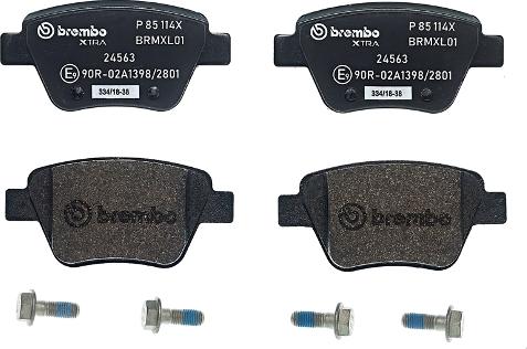 Brembo P 85 114X - Kit pastiglie freno, Freno a disco autozon.pro