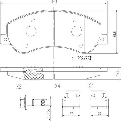 Brembo P85115N - Kit pastiglie freno, Freno a disco autozon.pro