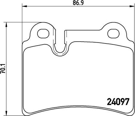 Brembo P 85 111 - Kit pastiglie freno, Freno a disco autozon.pro