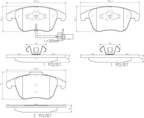 Brembo P85113N - Kit pastiglie freno, Freno a disco autozon.pro