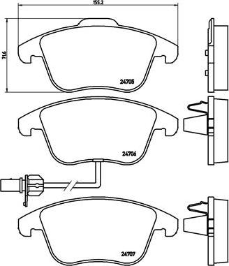 Brembo P 85 113X - Kit pastiglie freno, Freno a disco autozon.pro