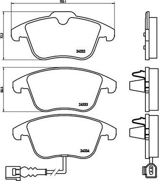 Brembo P 85 112X - Kit pastiglie freno, Freno a disco autozon.pro