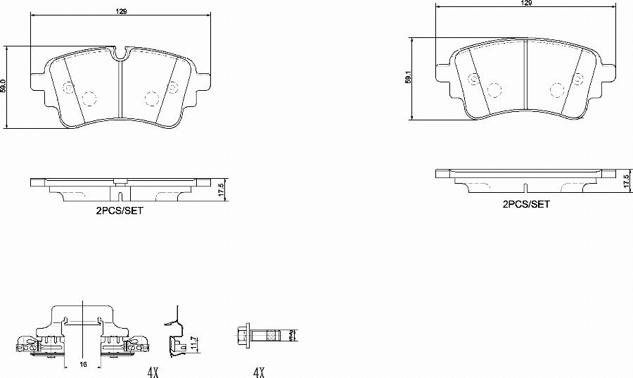 Brembo P85186N - Kit pastiglie freno, Freno a disco autozon.pro