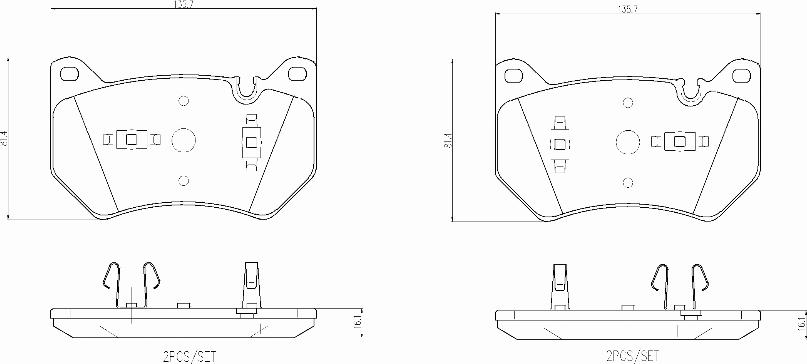 Brembo P85181N - Kit pastiglie freno, Freno a disco autozon.pro