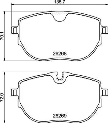 Meyle 026 262 6818/PD - Kit pastiglie freno, Freno a disco autozon.pro