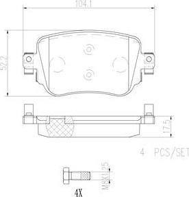 Brembo P85135N - Kit pastiglie freno, Freno a disco autozon.pro