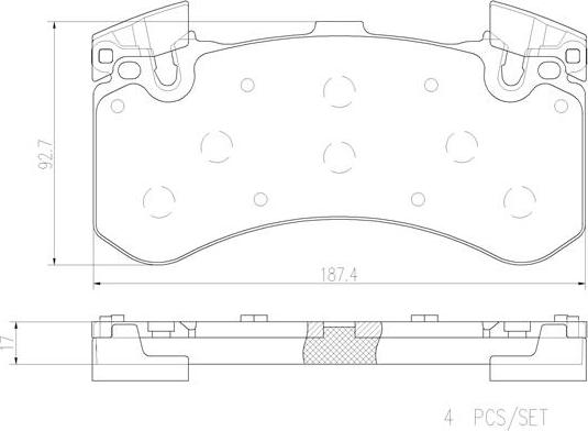 Brembo P85136N - Kit pastiglie freno, Freno a disco autozon.pro