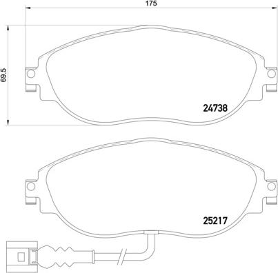 Brembo P 85 131X - Kit pastiglie freno, Freno a disco autozon.pro