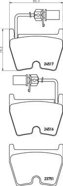 Brembo P 85 132 - Kit pastiglie freno, Freno a disco autozon.pro