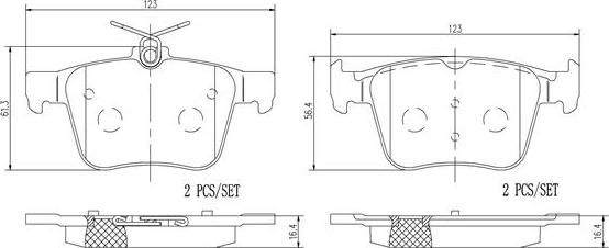 Brembo P85124N - Kit pastiglie freno, Freno a disco autozon.pro