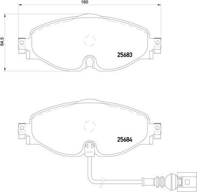 Brembo P 85 126E - Kit pastiglie freno, Freno a disco autozon.pro