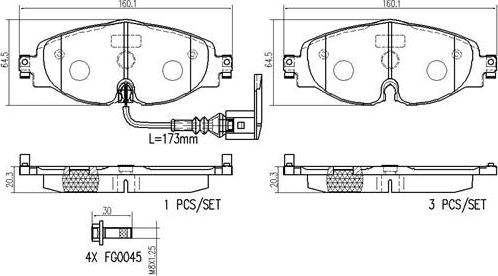 Brembo P85126N - Kit pastiglie freno, Freno a disco autozon.pro