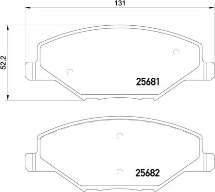 Brembo P 85 121X - Kit pastiglie freno, Freno a disco autozon.pro