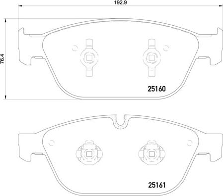 Brembo P 85 128 - Kit pastiglie freno, Freno a disco autozon.pro