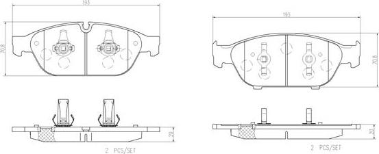 Brembo P85127N - Kit pastiglie freno, Freno a disco autozon.pro