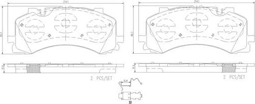 Brembo P85170N - Kit pastiglie freno, Freno a disco autozon.pro