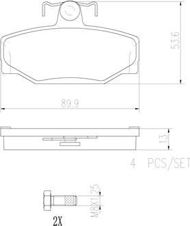 Brembo P86009N - Kit pastiglie freno, Freno a disco autozon.pro