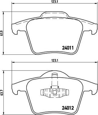 Brembo P 86 019 - Kit pastiglie freno, Freno a disco autozon.pro