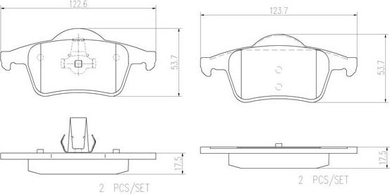 Brembo P86014N - Kit pastiglie freno, Freno a disco autozon.pro