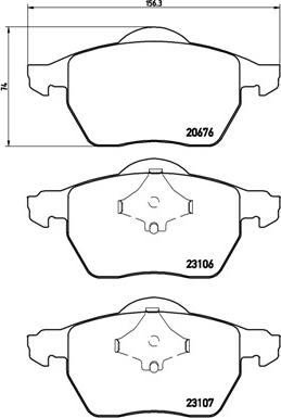 Brembo P 86 015 - Kit pastiglie freno, Freno a disco autozon.pro