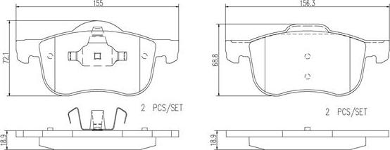 Brembo P86016N - Kit pastiglie freno, Freno a disco autozon.pro