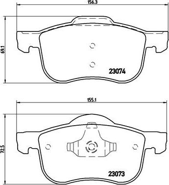 Brembo P 86 016 - Kit pastiglie freno, Freno a disco autozon.pro