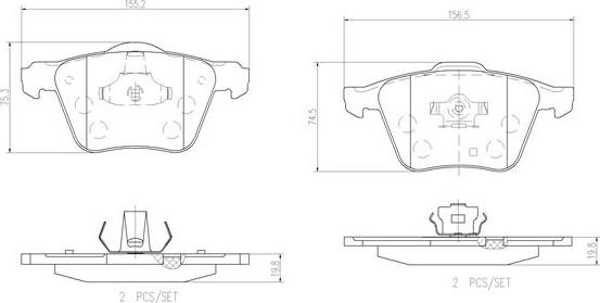 Brembo P86018N - Kit pastiglie freno, Freno a disco autozon.pro