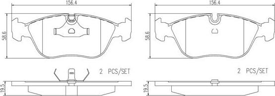 Brembo P86013N - Kit pastiglie freno, Freno a disco autozon.pro