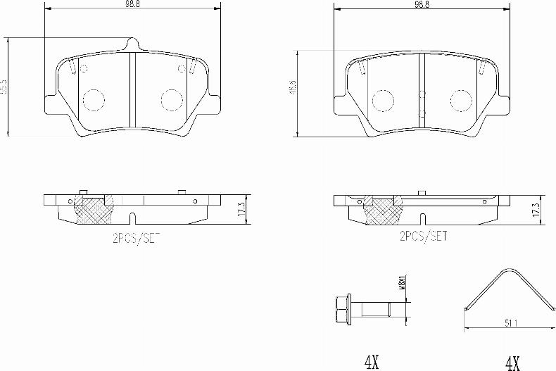 Brembo P86032N - Kit pastiglie freno, Freno a disco autozon.pro