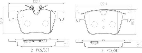 Brembo P86029N - Kit pastiglie freno, Freno a disco autozon.pro