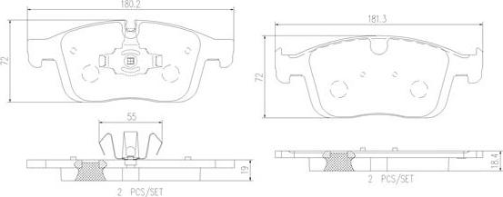 Brembo P86026N - Kit pastiglie freno, Freno a disco autozon.pro