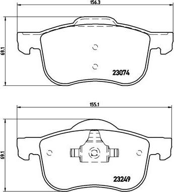 Brembo P 86 020 - Kit pastiglie freno, Freno a disco autozon.pro