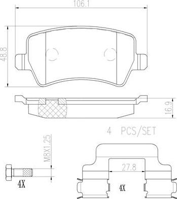 Brembo P86021N - Kit pastiglie freno, Freno a disco autozon.pro